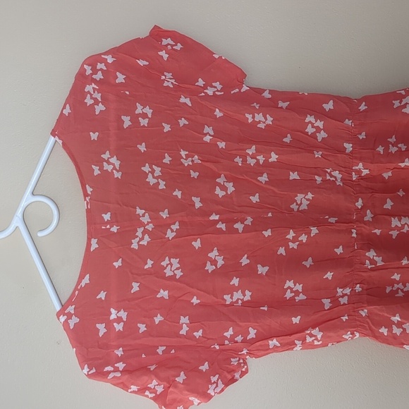 XS Butterfly Short Dress Vero Moda Mini Peach - Picture 12 of 13